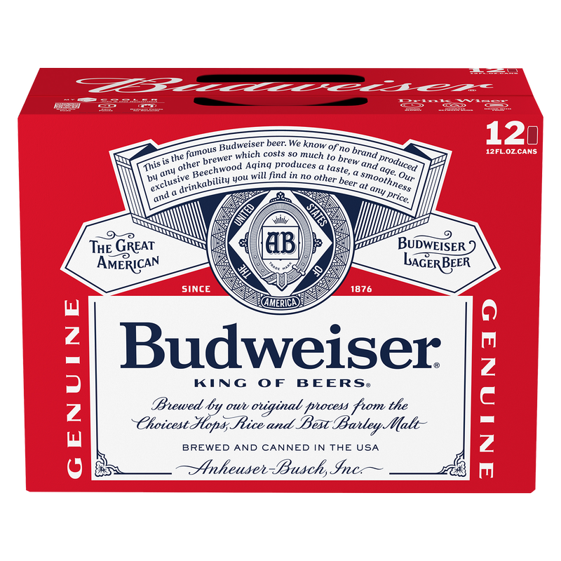 Budweiser 12pk 12oz Can 5.0% ABV