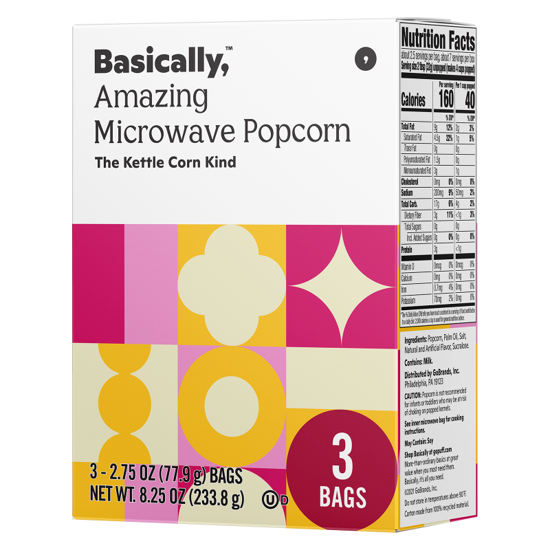 Basically, 3ct Microwave Kettle Popcorn