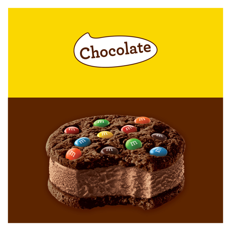 M&M's Chocolate Ice Cream Cookie Sandwich 1ct