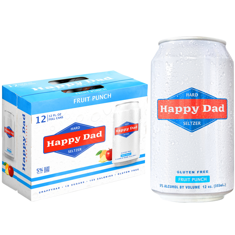 Happy Dad Hard Seltzer Fruit Punch 12pk 12oz Can 5.0% ABV