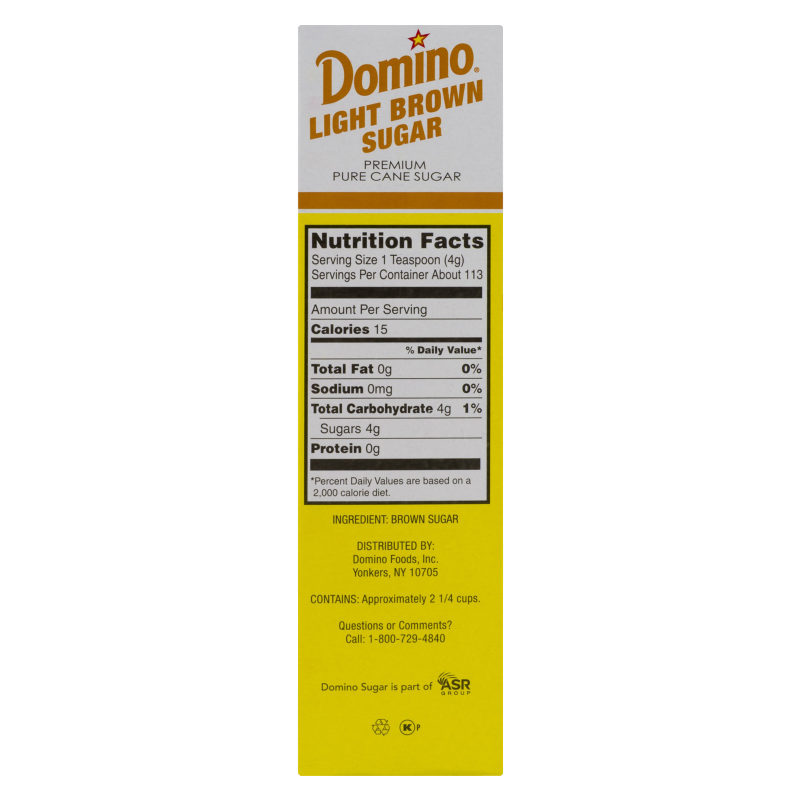 Domino Pure Cane Light Brown Sugar 1lb