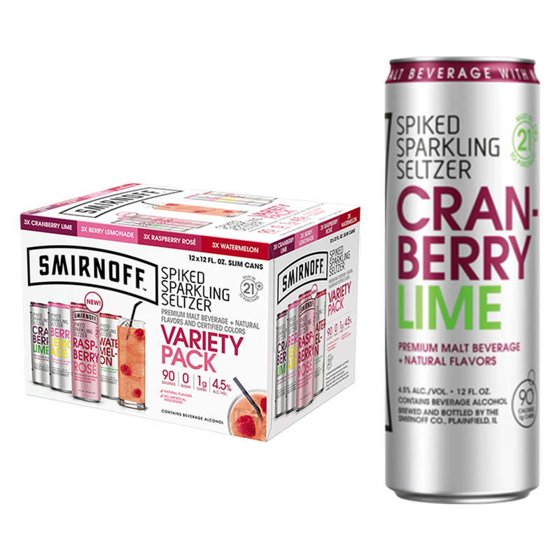 Smirnoff Spiked Seltzer Variety 12pk 12oz Can 4.5% ABV