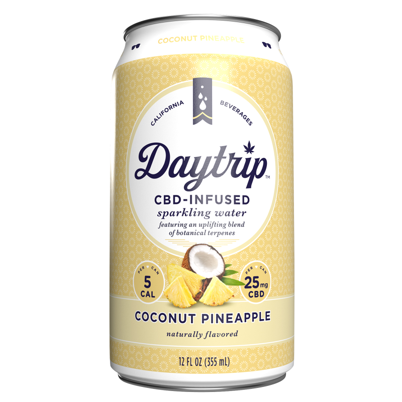 Daytrip Coconut Pineapple CBD Sparkling Water 12oz can 25mg