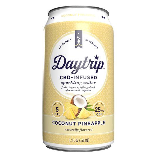 Daytrip Coconut Pineapple CBD Sparkling Water 12oz can 25mg