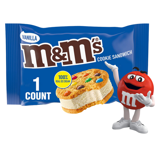 M&M's Vanilla Ice Cream Cookie Sandwich 1ct