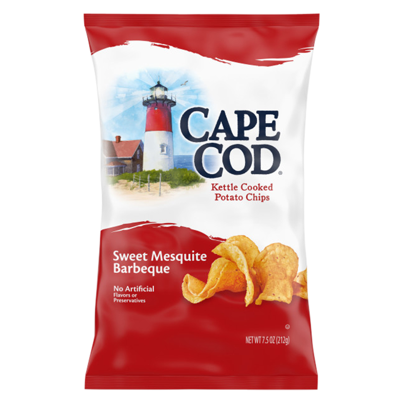 Cape Cod Sweet Mesquite Barbeque Kettle Cooked Potato Chips 7.5oz