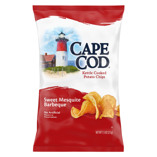 Cape Cod Sweet Mesquite Barbeque Kettle Cooked Potato Chips 7.5oz