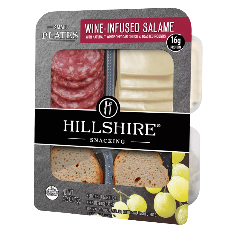 Hillshire Wine Infused Salame & Cheddar Cheese with Crackers - 2.76oz