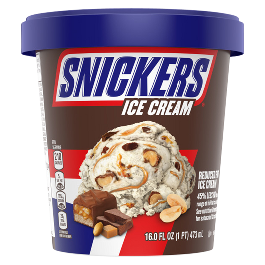 Snickers Vanilla Light Ice Cream with Snickers Bar Pieces Pint