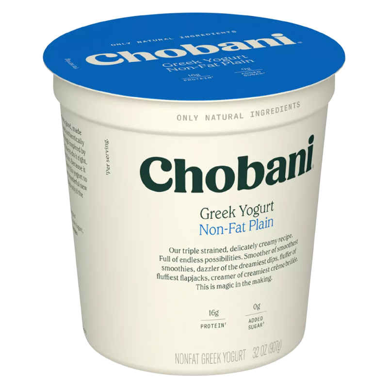 Chobani Plain Non-fat Greek Yogurt - 32oz