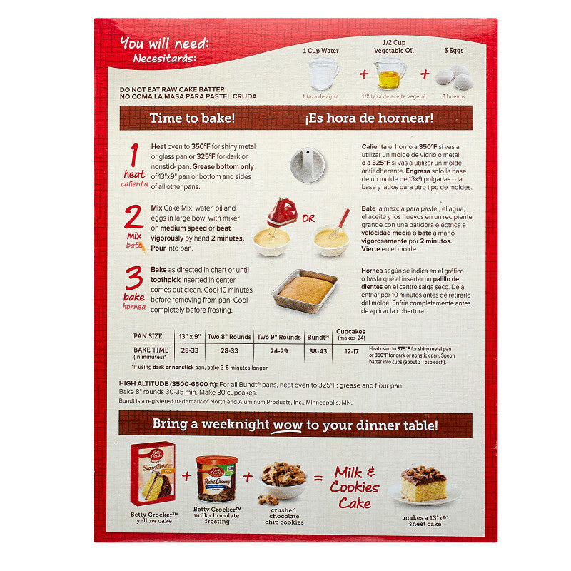 Betty Crocker Super Moist Yellow Cake Mix 15.25oz