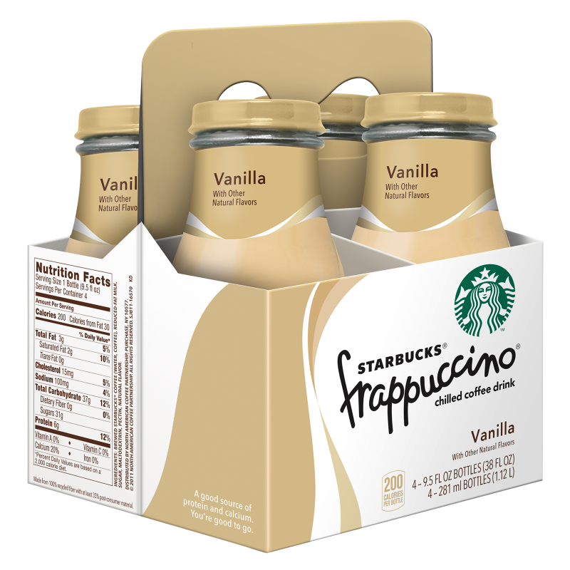 Starbucks Vanilla Frappuccino 4pk 9.5oz Btl