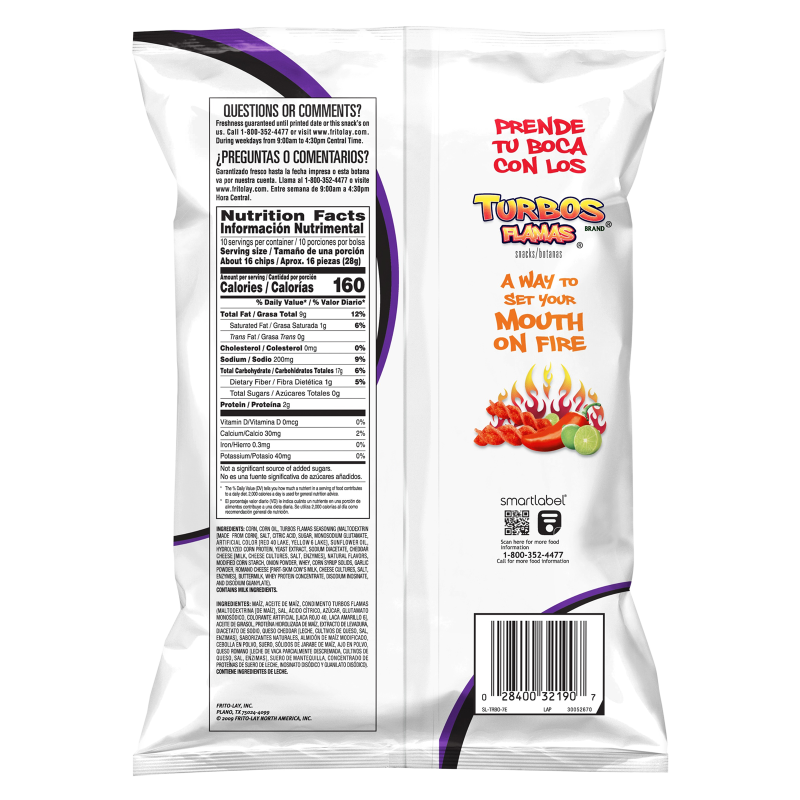 Fritos Turbos Flamas Corn Chips 10oz