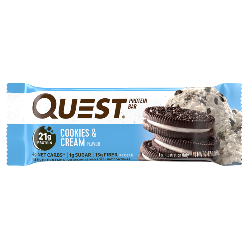 Quest Cookies & Cream Protein Bar 2.12oz