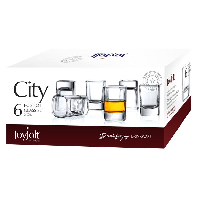 City Heavy Base Shot Glasses 2oz 6pk