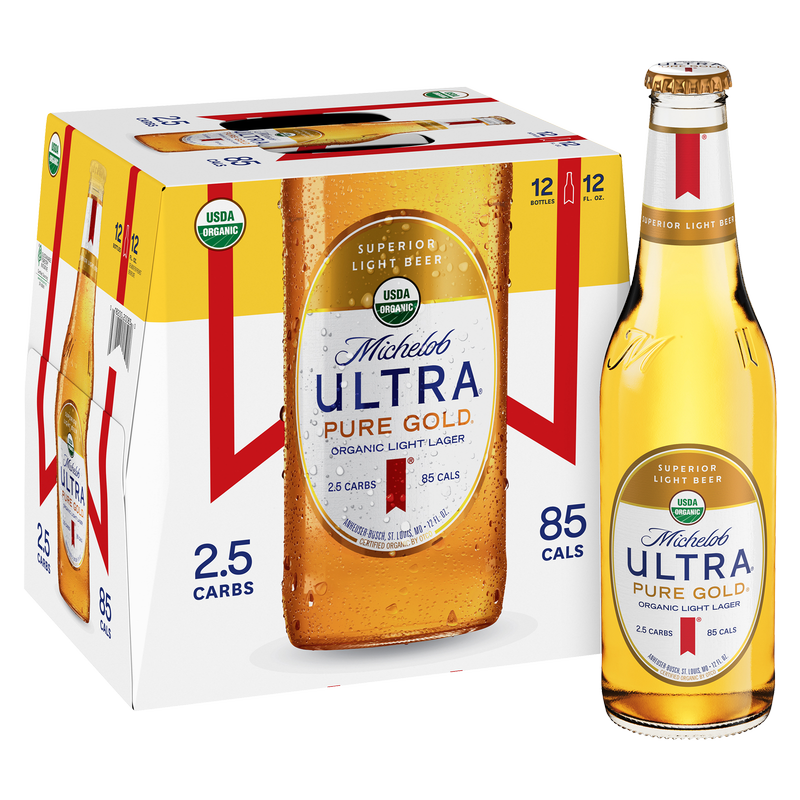 Michelob Ultra Pure Gold 12pk 12oz Btl 4.2% ABV