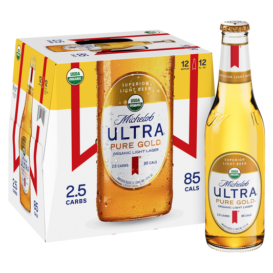 Michelob Ultra Pure Gold 12pk 12oz Btl 4.2% ABV