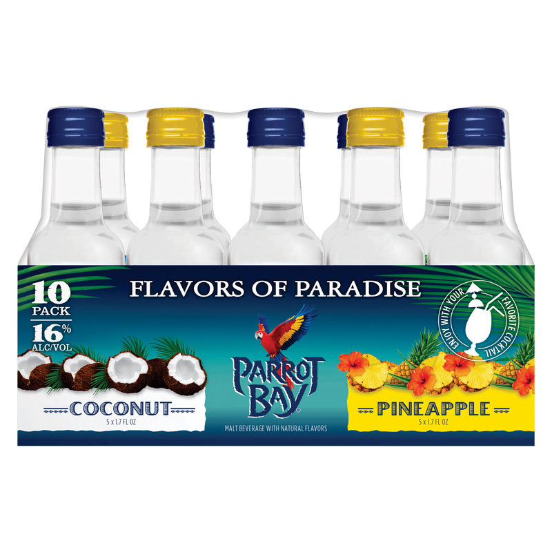 Parrot Bay Pineapple & Coconut Malt 10pk 50ml 16% ABV