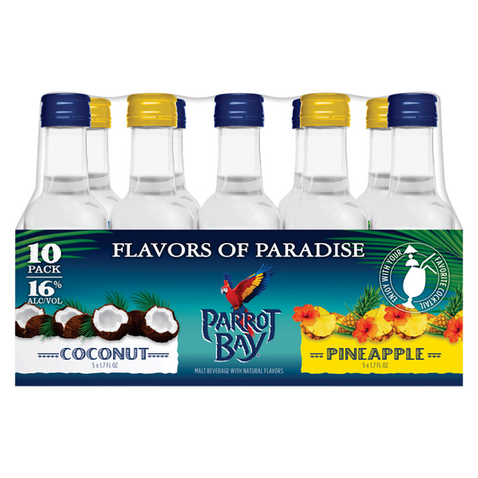 Parrot Bay Pineapple & Coconut Malt 10pk 50ml 16% ABV