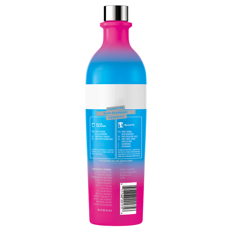 Svedka Blue Raspberry Vodka 750ml (70 Proof)