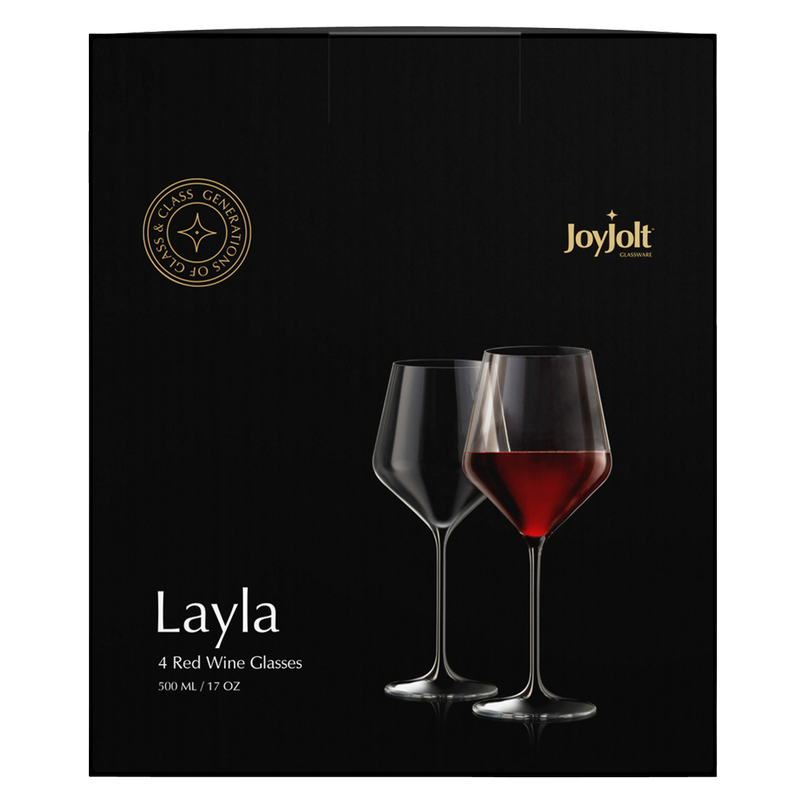 Layla Crystal Red Wine Glasses 17oz 4pk