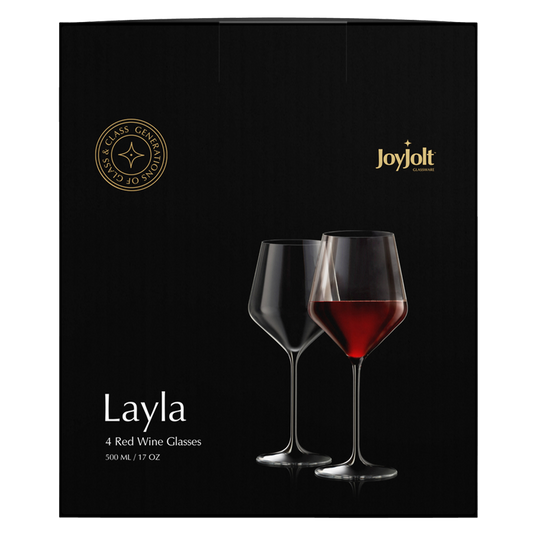 Layla Crystal Red Wine Glasses 17oz 4pk