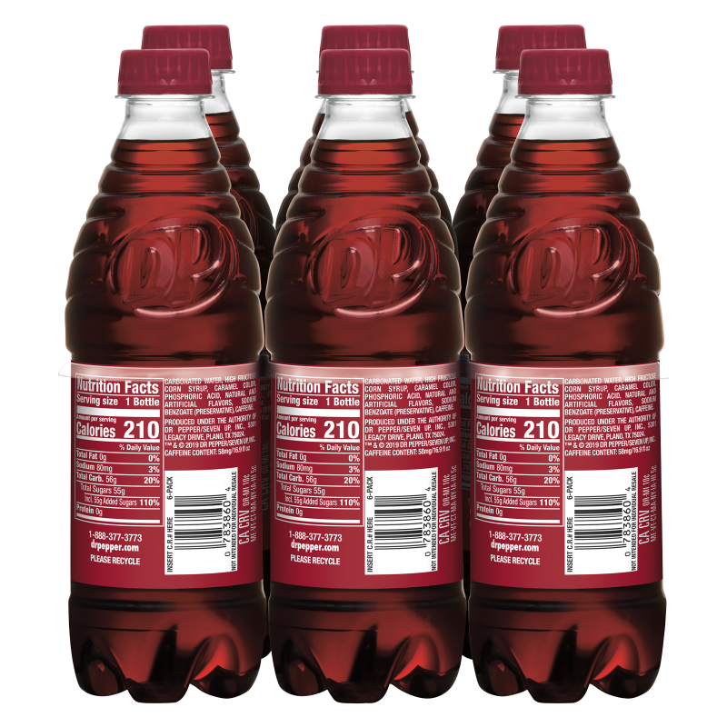 Dr Pepper 6pk 16.9oz Btl