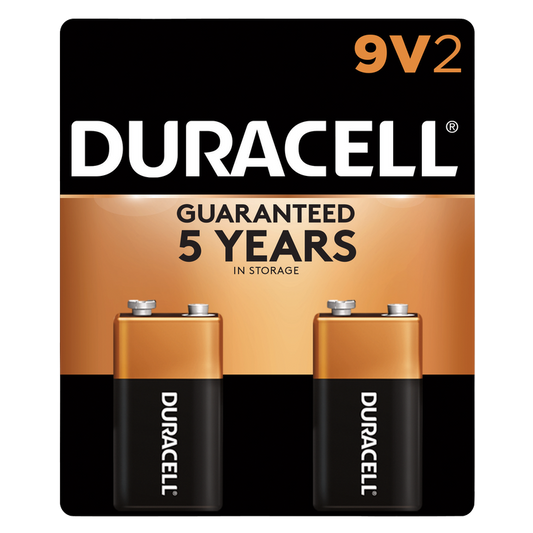 2ct Duracell Coppertop 9v Battery