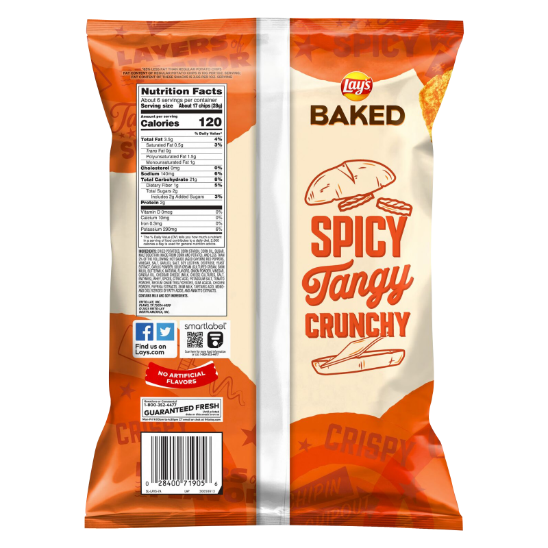 Baked Lay's Buffalo Chicken Potato Chips 6.25oz