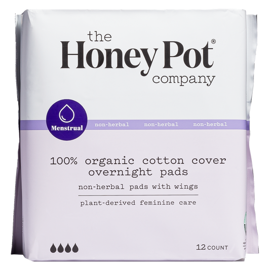 The Honey Pot Non-Herbal Overnight Menstrual Pads 12ct