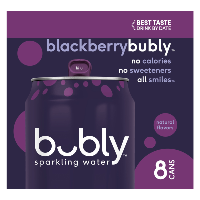 Bubly Blackberry Sparkling Water 8pk 12oz