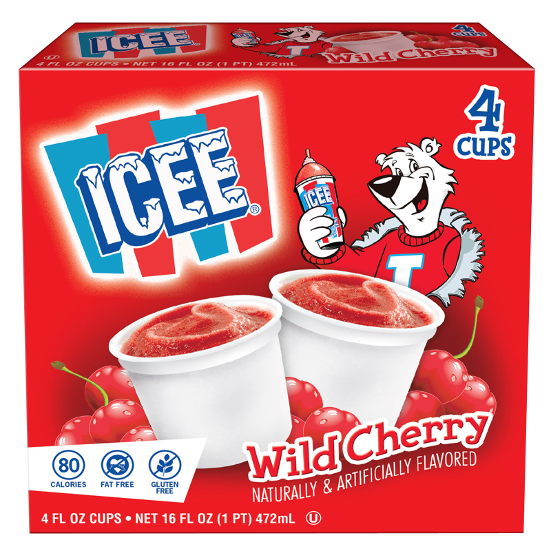 ICEE Frozen Wild Cherry Cups 4ct