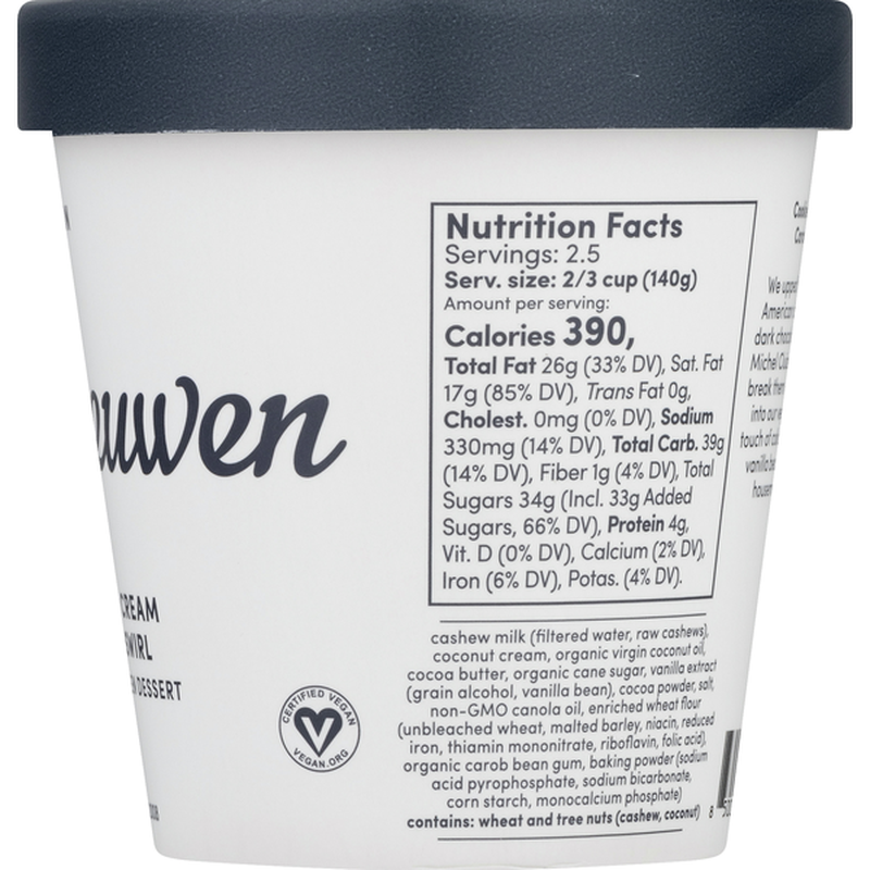 Van Leeuwen Vegan Cookies & Cream Caramel Swirl Ice Cream Pint