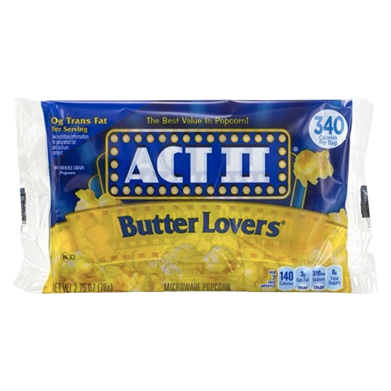 Act II Butter Lovers Popcorn 2.75oz