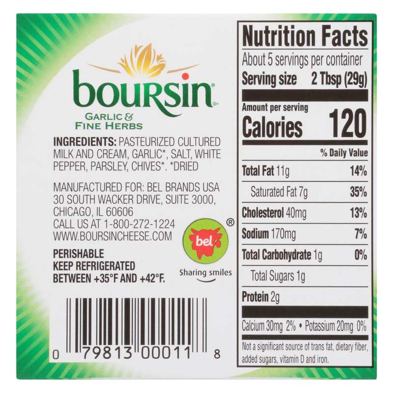 Boursin Garlic & Fine Herbs Gournay Cheese - 5.2oz