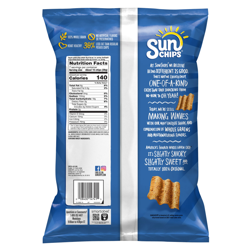 Sunchips Original Whole Grain Chips 7oz