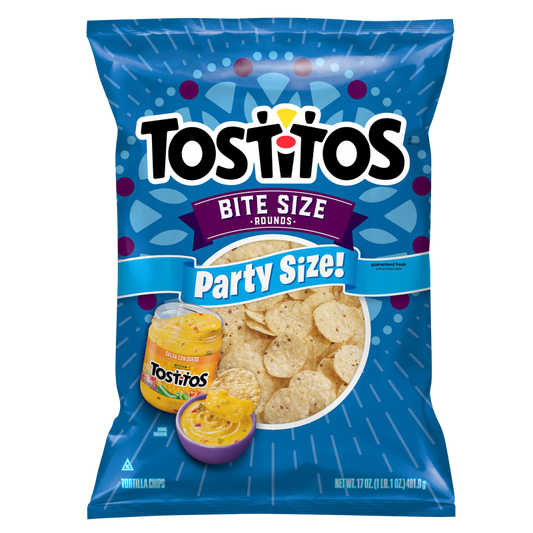 Tostitos Bite Size Rounds Tortilla Chips Party Size 17oz