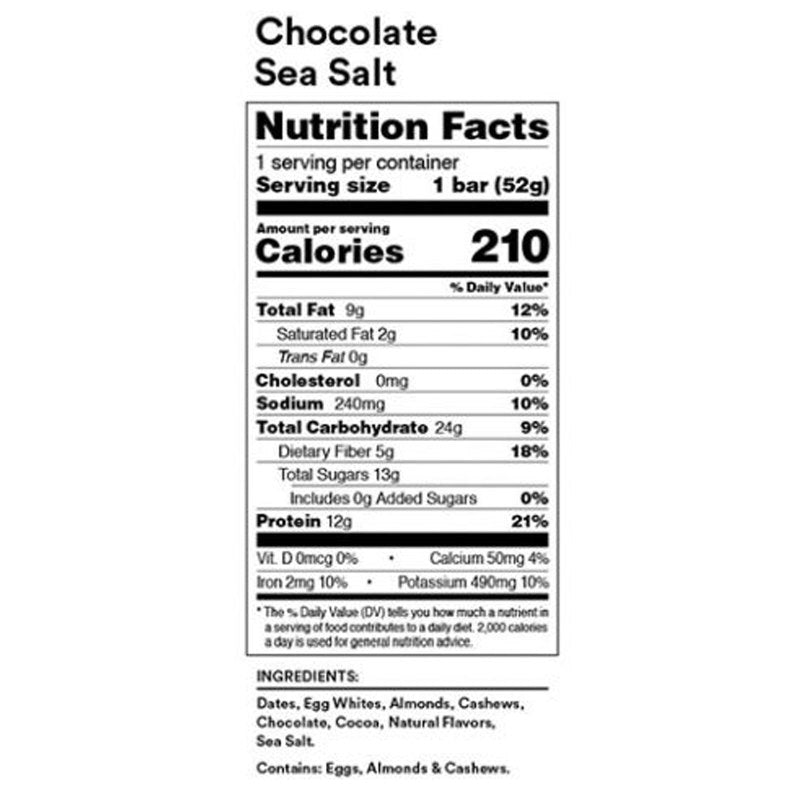 RXBar Chocolate Sea Salt Protein Bar