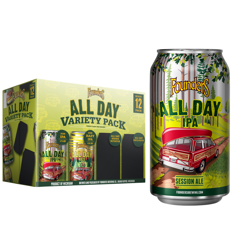 Founders All Day IPA Variety Pack 12pk 12oz Can 4.9% ABV