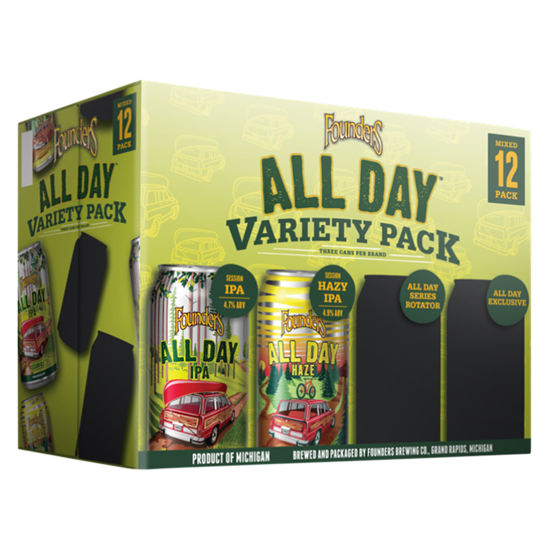 Founders All Day IPA Variety Pack 12pk 12oz Can 4.9% ABV