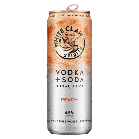 White Claw Vodka + Soda Peach 12oz Can 4.5% ABV