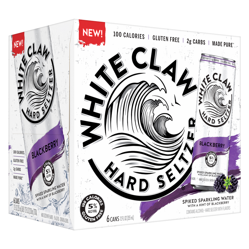 White Claw Seltzer Blackberry 6pk 12oz Can 5.0% ABV