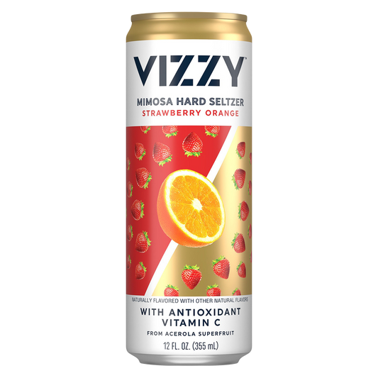 Vizzy Mimosa Hard Seltzer Strawberry Orange Single 12oz Can 5.0% ABV