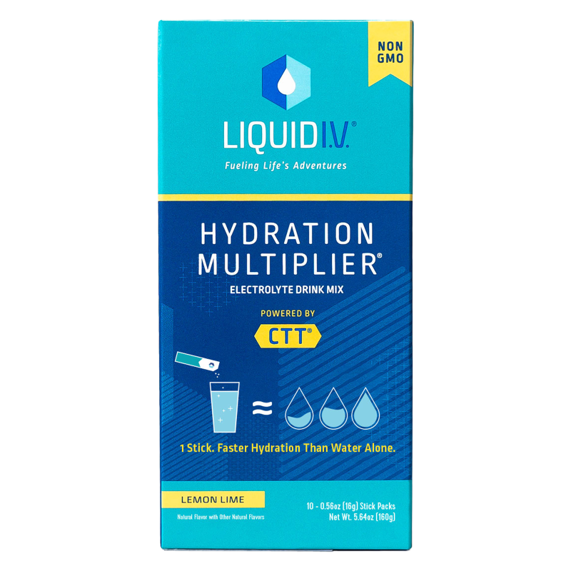 Liquid I.V. Hydration Multiplier Electrolyte Drink Mix Powder Lemon Lime 10ct Box