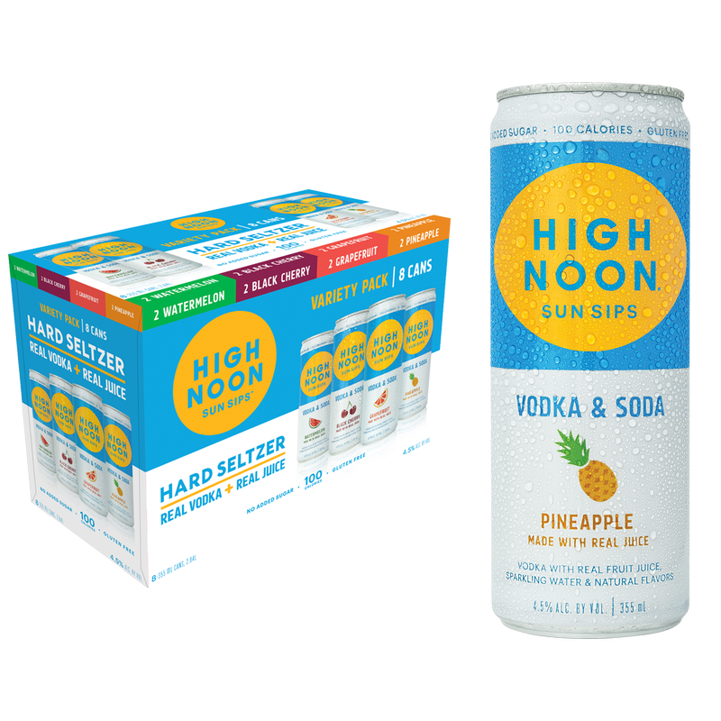 High Noon Vodka Hard Seltzer Variety 8pk 12oz Cans 4.5% ABV