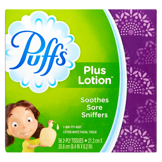 Puffs Plus Lotion 56ct White Facial Tissues