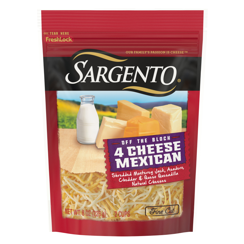 Sargento Natural Finely Shredded 4 Cheese Mexican Blend - 8oz