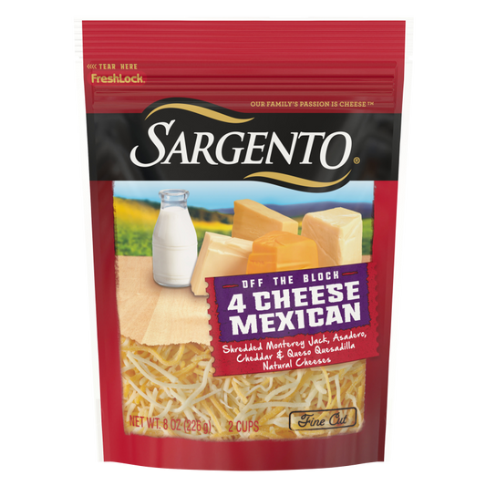 Sargento Natural Finely Shredded 4 Cheese Mexican Blend - 8oz