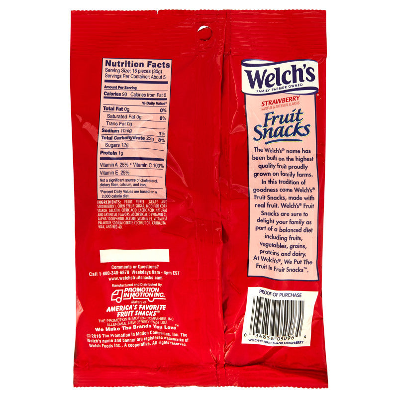 Welch's Strawberry Fruit Snacks 5oz