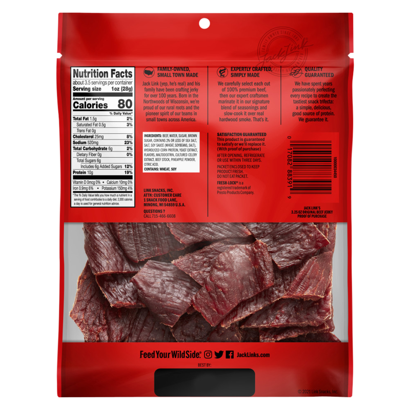 Jack Link's Original Beef Jerky 3.25oz